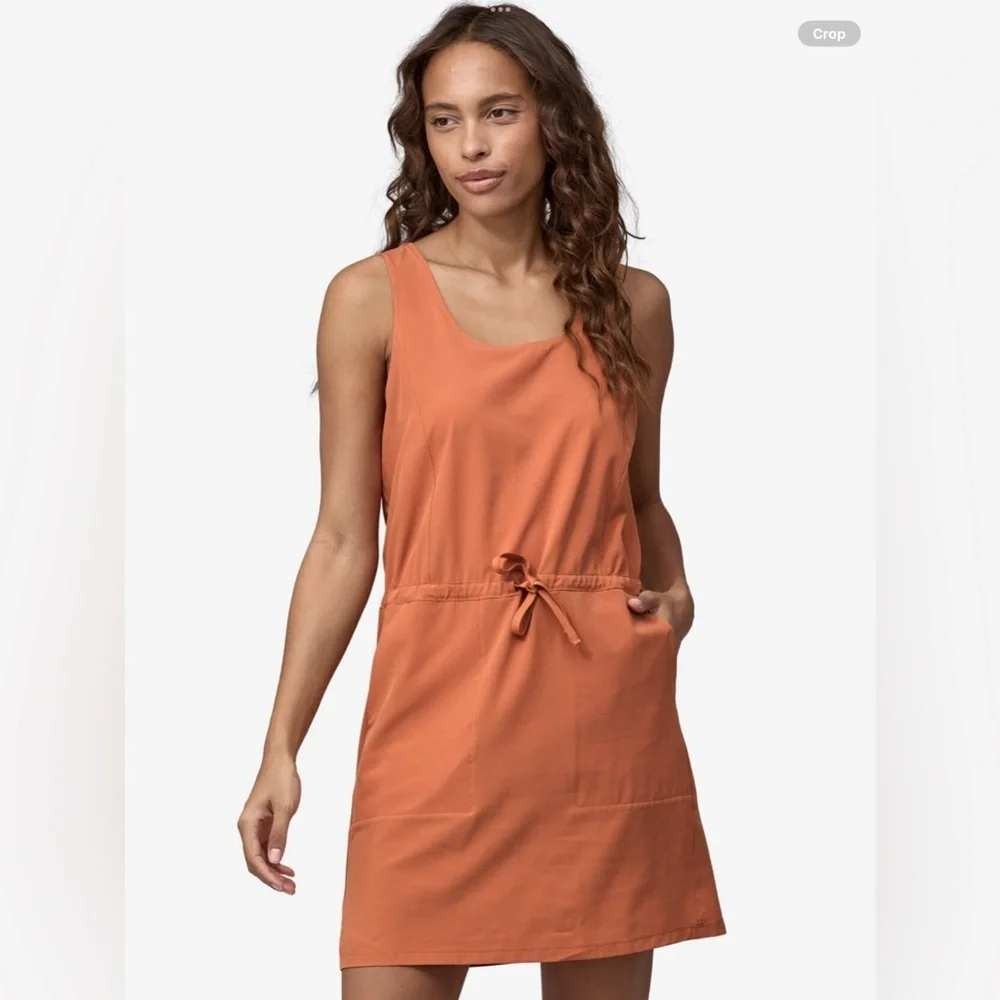 Patagonia Fleetwith Lightweight Tank Dress Sienna Clay Orange Medium